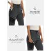 MoFiz Women’s Waterproof Windproof Ski Snow Hiking Cargo Pants Warm Fleece Lined Elastic Waisted Zipper Pockets Winter(Grey)