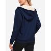 MoFiz Zip up Womens Hoodies Winter Fleece Sherpa Lined Sweatshirt Thick Warm Hooded Jacket with Zipper Pockets(Y-navy Blue)