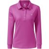 AIRIKE Golf Polo Shirts for Women Long Sleeve Colourful Quick-Dry Workwear & Activewear-Womens Athletic Apparel(Purple)