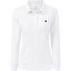 AIRIKE Golf Polo Shirts for Women Long Sleeve Colourful Quick-Dry Workwear & Activewear-Womens Athletic Apparel(White)