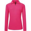 AIRIKE Women’s Zipper Up Golf Shirts Long Sleeve Polo Shirt Quick Dry Comfy Fleece Tennis Tops(2024-rose Red)