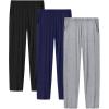 JINSHI Womens Pajama Pants with Pockets Soft Comfortable Lightweight Elastic Drawstring Modal Pajama Bottoms Lounge Pants(Light Grey/Navy Blue/Black)