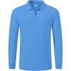MoFiz Men’s Long Sleeve Golf Shirt Quarter Zip Sport Polo Shirt Athletic Fit(Sky Blue)