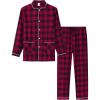 MoFiz Mens Pajama Set Soft Cotton Button Down Notched Collar Pjs Long Sleeve 2 Piece Sleepwear Lounge Nightwear with Pocket(58-plaid)