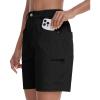 MoFiz Womens Golf Shorts 7″ Quick Dry Hiking Shorts Lightweight Bermuda Short for Women with Pockets (Water Resistant)(Black)
