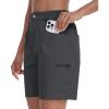 MoFiz Womens Golf Shorts 7″ Quick Dry Hiking Shorts Lightweight Bermuda Short for Women with Pockets (Water Resistant)(Dark Grey)