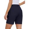 MoFiz Womens Golf Shorts 7″ Quick Dry Hiking Shorts Lightweight Bermuda Short for Women with Pockets (Water Resistant)(O-navy Blue)