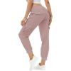 MoFiz Women’s Lightweight Hiking Cargo Pants Outdoor Quick Dry Casual Travel Sweatpants Joggers Elastic Waist Button Pockets(A11-dusty Pink)