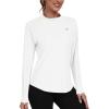MoFiz Women’s Long Sleeve Golf Polo Shirt 1/4 Zip UPF 50+ Sun Protection Quick Dry Lightweight Athletic Hiking Running Tops(White)