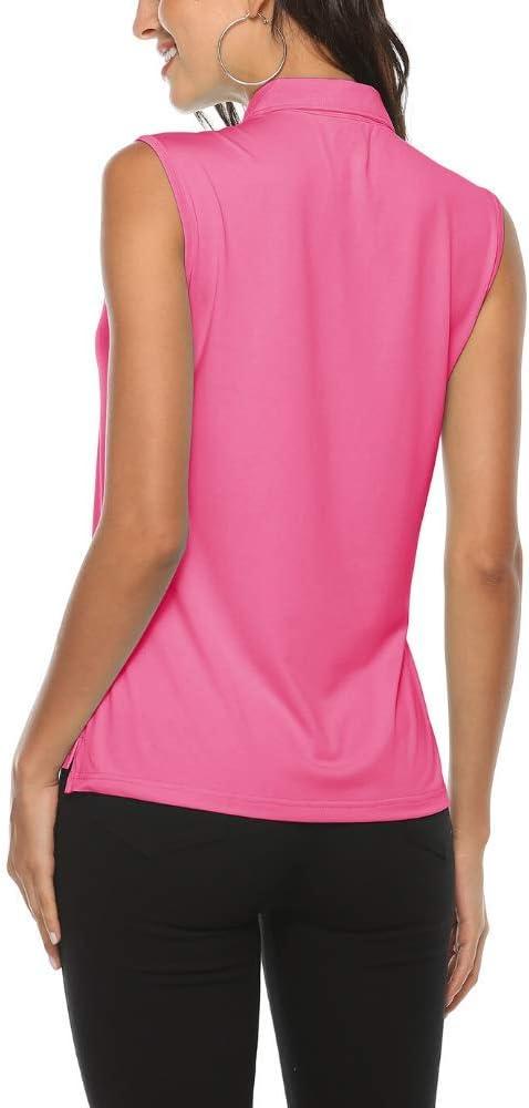 imageAIRIKE Golf Polo Shirts for Women Sleeveless Summer Sports Athletic Fashionable WorkwearQuick Dry Womens Tank TopsBroseo