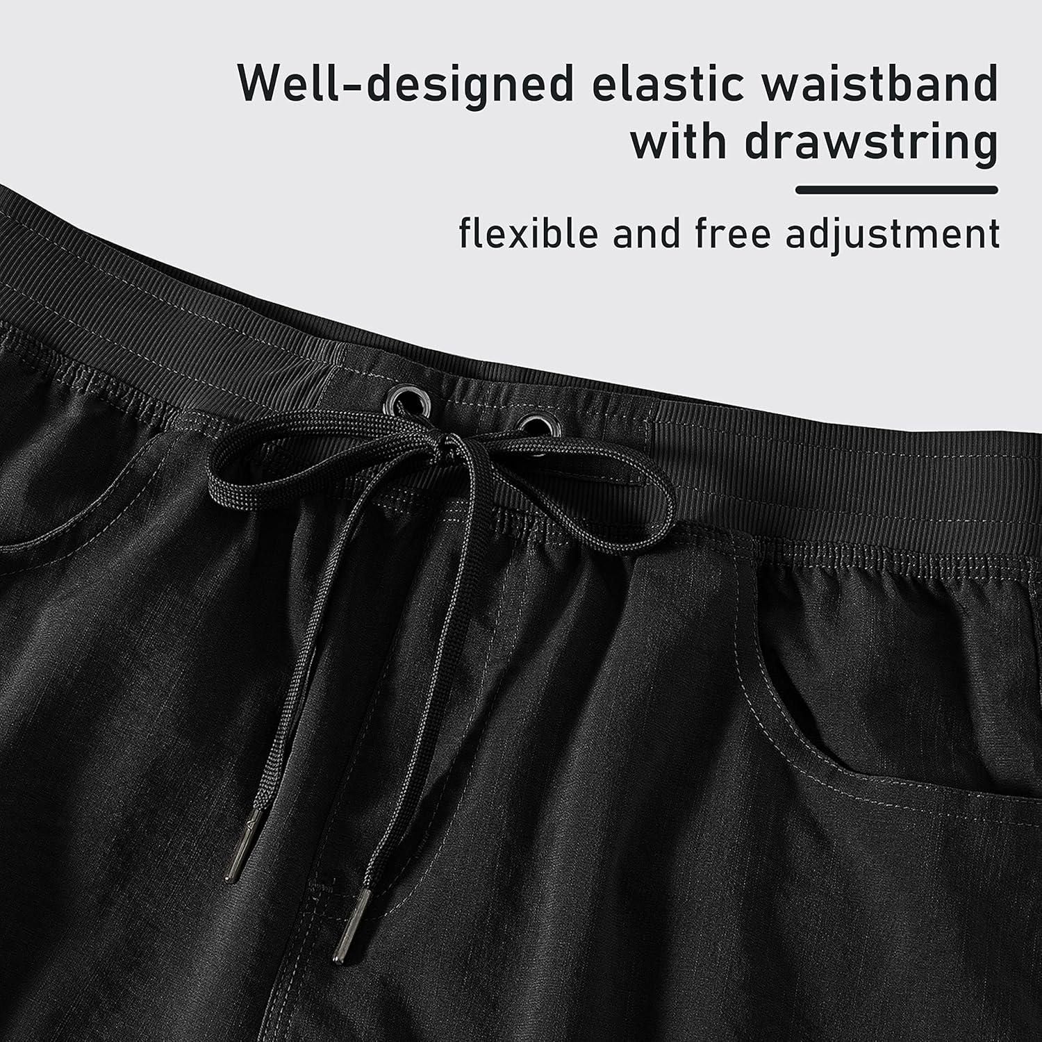 imageMoFiz Womens 10quot Hiking Cargo Shorts 6 Pockets Lightweight Quick Dry Outdoor Running Athletic Short Summer Travel LooseBlack