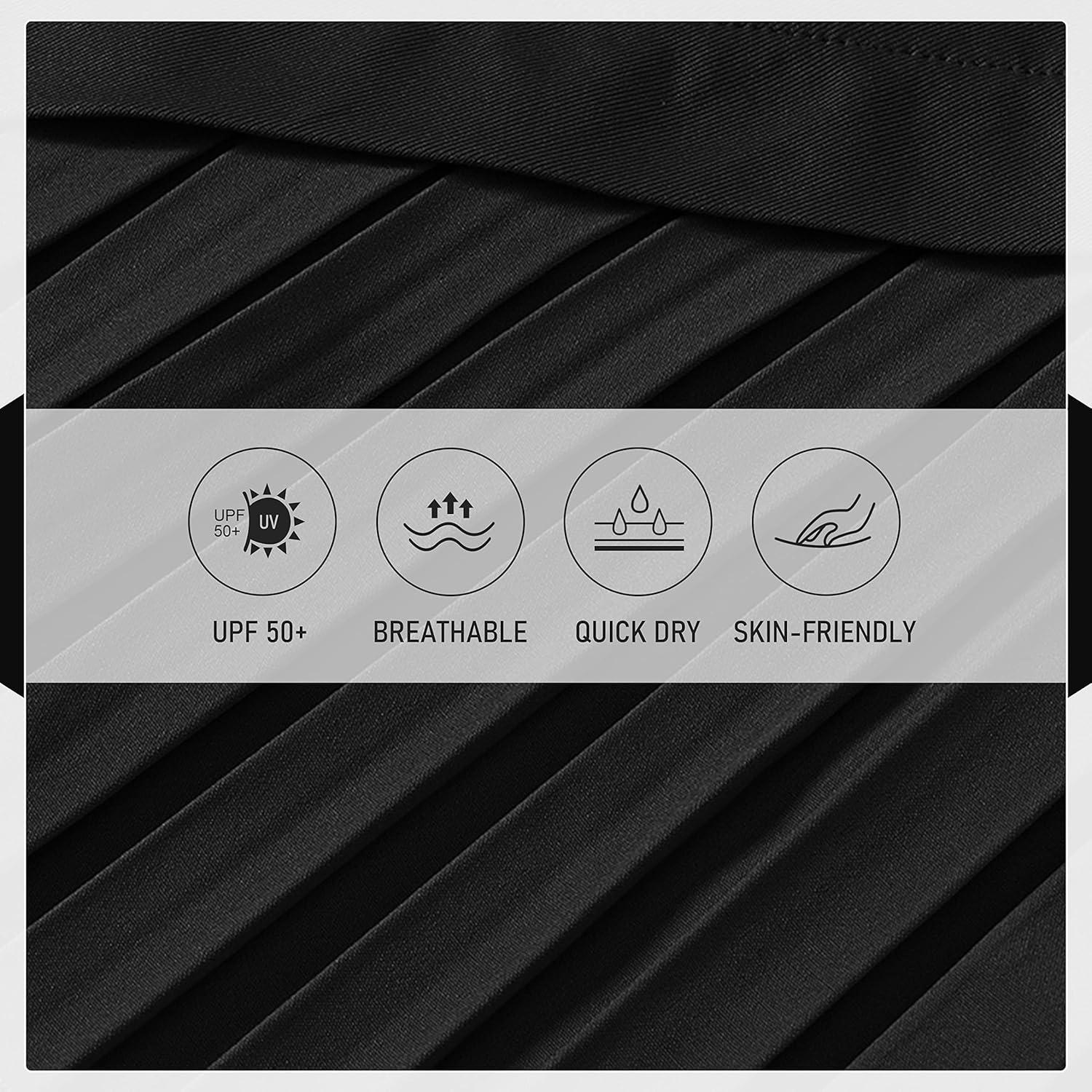 imageMoFiz Womens 20quot Knee Length Golf Skorts Athletic Skirts Summer Casual Active Workout Sports Tennis Skirt with 4 PocketsBlack