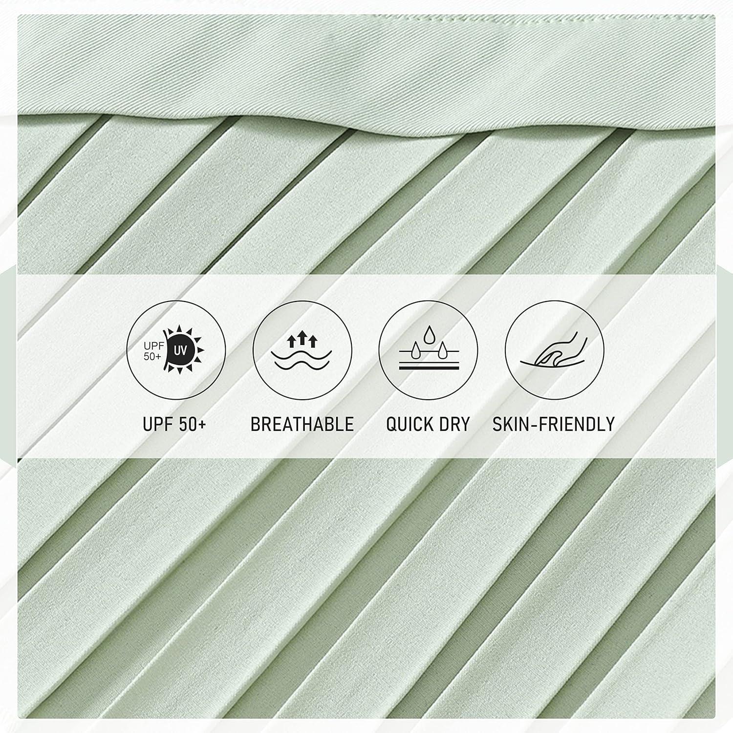 imageMoFiz Womens 20quot Knee Length Golf Skorts Athletic Skirts Summer Casual Active Workout Sports Tennis Skirt with 4 PocketsGreen