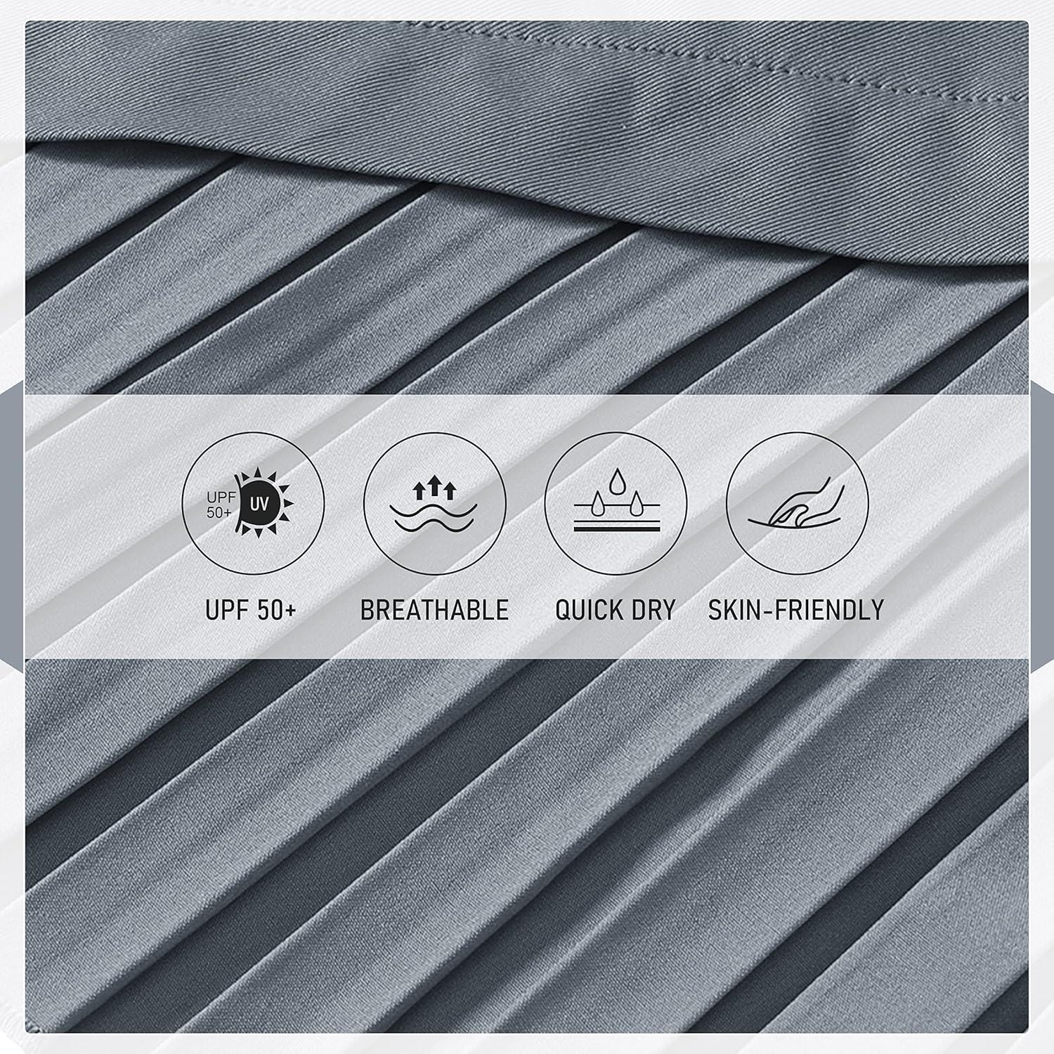 imageMoFiz Womens 20quot Knee Length Golf Skorts Athletic Skirts Summer Casual Active Workout Sports Tennis Skirt with 4 PocketsGrey