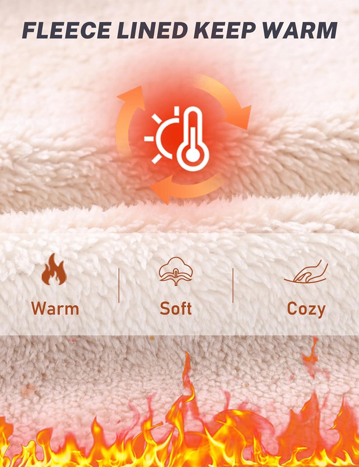 imageMoFiz Womens Fleece Zip Up Hoodie Warm and Cozy Sherpa Lined Sweatshirt Winter Hoodie Jackets for Women with PocketsRed