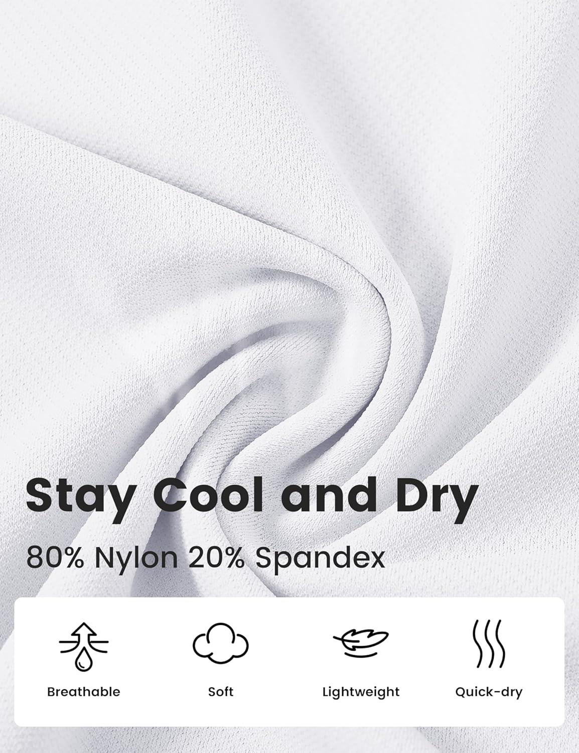 imageMoFiz Womens Golf Polo Shirt UPF 50 Sun Protection QuickDry Short Sleeve TShirt 14 Zip Collared Athletic Tennis TopsWhite