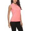 AIRIKE Golf Polo Shirts for Women Sleeveless Summer Sports Athletic Fashionable Workwear-Quick Dry Womens Tank Tops(D-pink)