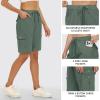 MoFiz Women’s 10″ Hiking Cargo Shorts 6 Pockets Lightweight Quick Dry Outdoor Running Athletic Short Summer Travel Loose(Army Green)