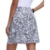 MoFiz Women’s 20″ Knee Length Golf Skorts Athletic Skirts Summer Casual Active Workout Sports Tennis Skirt with 4 Pockets(B01-cashew Dark Black White)