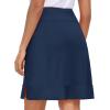 MoFiz Women’s 20″ Knee Length Golf Skorts Athletic Skirts Summer Casual Active Workout Sports Tennis Skirt with 4 Pockets(C03-navy)