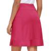 MoFiz Women’s 20″ Knee Length Golf Skorts Athletic Skirts Summer Casual Active Workout Sports Tennis Skirt with 4 Pockets(C04-rose Red)