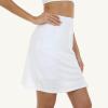 MoFiz Women’s 20″ Knee Length Golf Skorts Athletic Skirts Summer Casual Active Workout Sports Tennis Skirt with 4 Pockets(White)