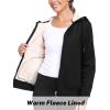 MoFiz Women’s Fleece Zip Up Hoodie Warm and Cozy Sherpa Lined Sweatshirt Winter Hoodie Jackets for Women with Pockets(Y01-black)