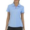 MoFiz Womens Zip up Golf Polo Shirt Short Sleeve Workout Golf Top Moisture Wicking Lightweight Tennis Shirts(A-light Blue)
