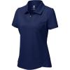 MoFiz Womens Zip up Golf Polo Shirt Short Sleeve Workout Golf Top Moisture Wicking Lightweight Tennis Shirts(A-navy Blue)