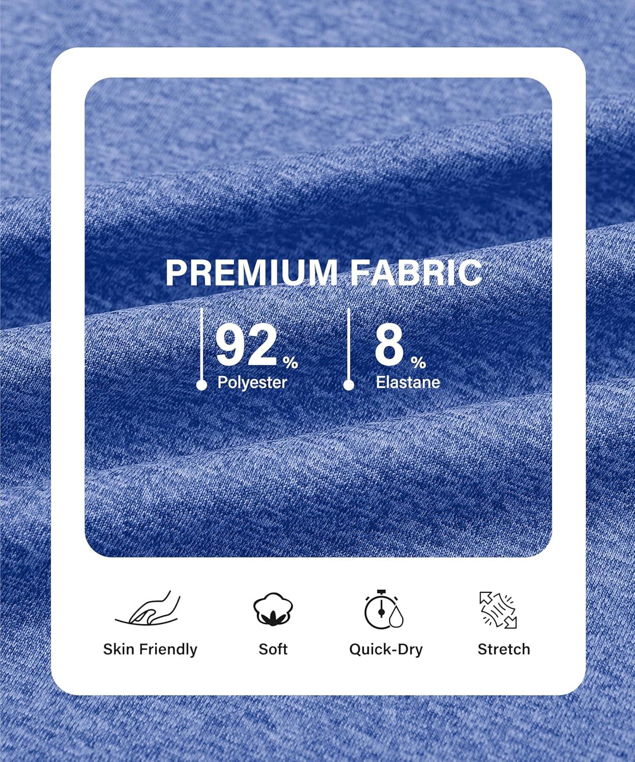 imageMoFiz 34 Short Sleeve Golf Shirt for Women Quick Dry Quarter Zip Athletic Polo Shirts Lightweight Workout Casual Tops2025blue