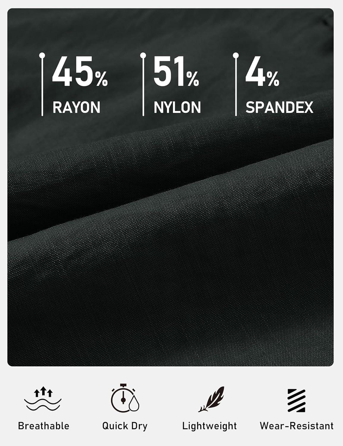 imageMoFiz Womens Cargo Joggers Lightweight QuickDry Elastic Waist Summer Pants for Hiking Golf ampamp Outdoor Travel Ankle CuffsDark Grey