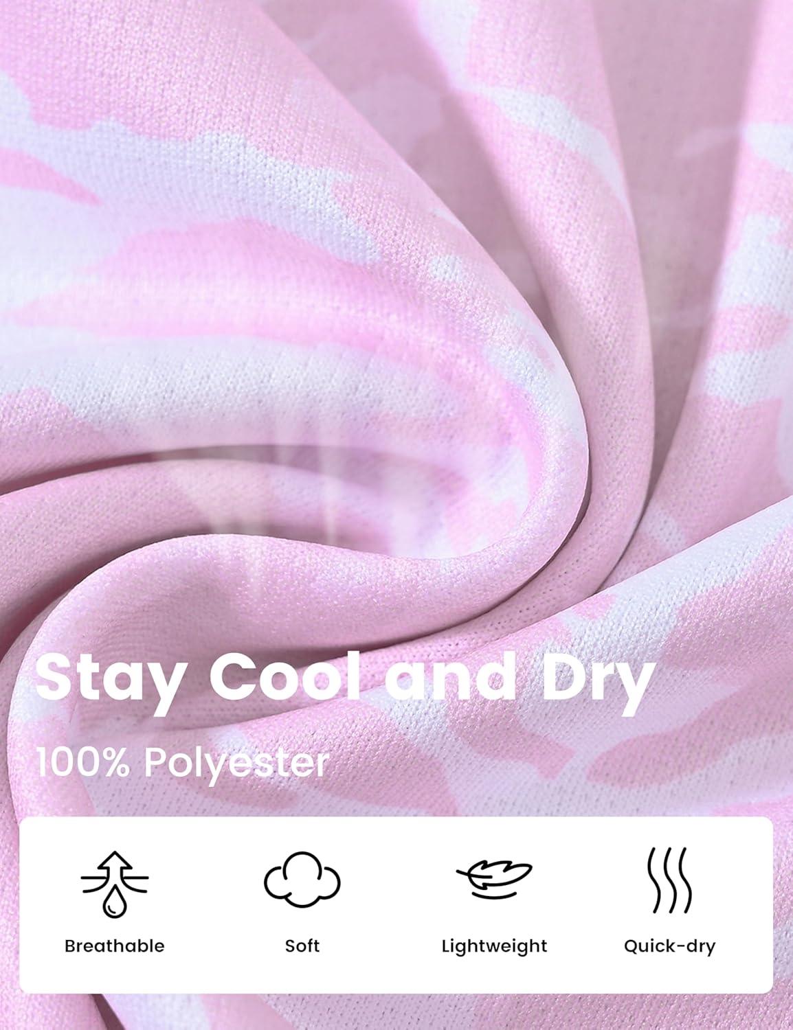 imageMoFiz Womens Golf Tennis Polo Shirt Sleeveless 14 Zip Collarless Racerback Pickleball Tank Tops Quick Dry Athletic TShirtCamo Pink