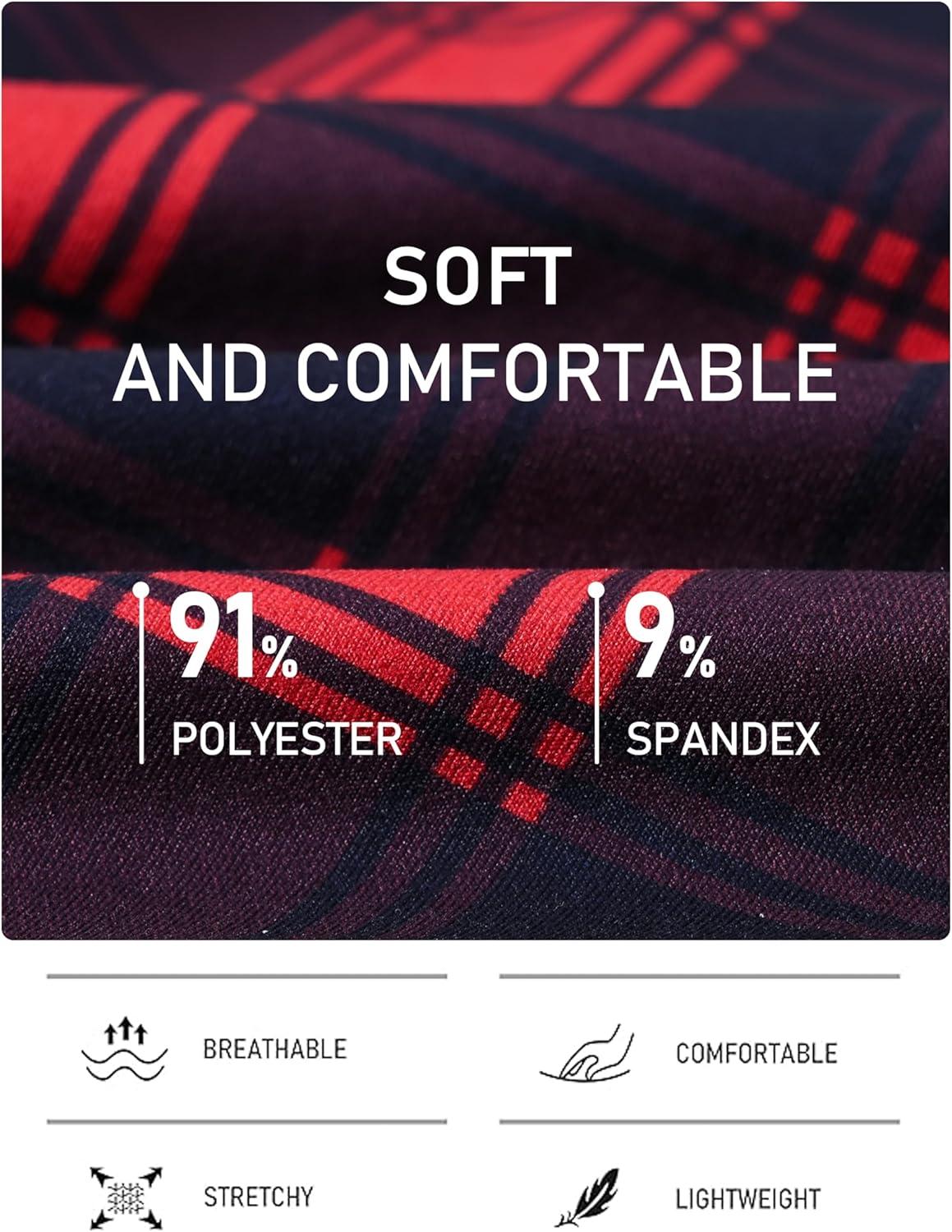 imageMoFiz Womens Long Sleeve Pajamas Sets with Plaid Pants Comfy Sleepwear Nightwear 2 Piece Pjs with PocketsAared Plaid