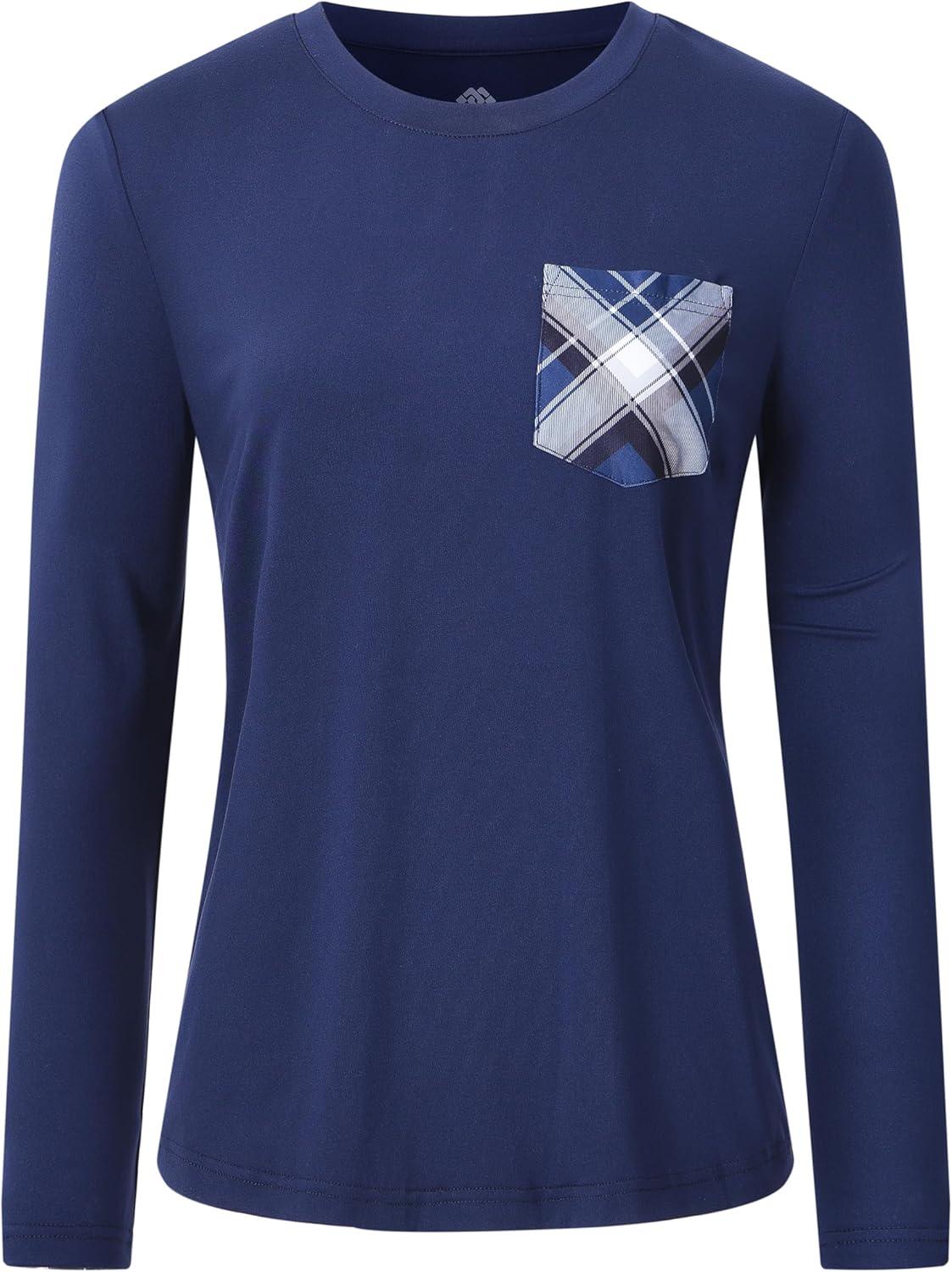 imageMoFiz Womens Plaid Pajama Set Long Sleeve Soft 2Piece Sleepwear with Pockets Cozy PJs ampamp Loungewear for Holiday Christmas59navy Plaid