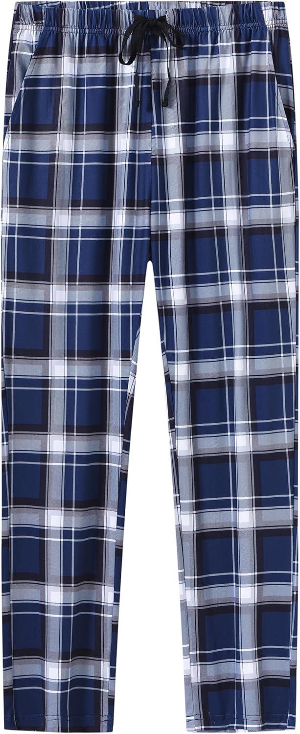 imageMoFiz Womens Plaid Pajama Set Long Sleeve Soft 2Piece Sleepwear with Pockets Cozy PJs ampamp Loungewear for Holiday Christmas59navy Plaid