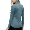 AIRIKE Long Sleeve Golf Polo Shirts for Women Stand Up Collar Thermal Fleece Womens Tank Top(Blue 1)