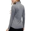 AIRIKE Long Sleeve Golf Polo Shirts for Women Stand Up Collar Thermal Fleece Womens Tank Top(Grey)