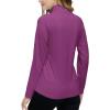 AIRIKE Long Sleeve Golf Polo Shirts for Women Stand Up Collar Thermal Fleece Womens Tank Top(Purple-red)