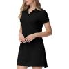 JINSHI Women T Shirt Dress Hiking/Tennis/Golf/Leisure Comfortable and Soft Athletic Dress for Women(Black)