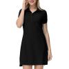 JINSHI Women T Shirt Dress Hiking/Tennis/Golf/Leisure Comfortable and Soft Athletic Dress for Women(Black)