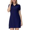 JINSHI Women T Shirt Dress Hiking/Tennis/Golf/Leisure Comfortable and Soft Athletic Dress for Women(Blue 01)
