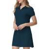 JINSHI Women T Shirt Dress Hiking/Tennis/Golf/Leisure Comfortable and Soft Athletic Dress for Women(Dark Green)