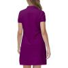 JINSHI Women T Shirt Dress Hiking/Tennis/Golf/Leisure Comfortable and Soft Athletic Dress for Women(Dark Purple)