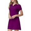JINSHI Women T Shirt Dress Hiking/Tennis/Golf/Leisure Comfortable and Soft Athletic Dress for Women(Dark Purple)