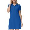 JINSHI Women T Shirt Dress Hiking/Tennis/Golf/Leisure Comfortable and Soft Athletic Dress for Women(Lake Blue)