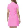 JINSHI Women T Shirt Dress Hiking/Tennis/Golf/Leisure Comfortable and Soft Athletic Dress for Women(Pink)