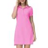 JINSHI Women T Shirt Dress Hiking/Tennis/Golf/Leisure Comfortable and Soft Athletic Dress for Women(Pink)