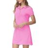 JINSHI Women T Shirt Dress Hiking/Tennis/Golf/Leisure Comfortable and Soft Athletic Dress for Women(Pink)