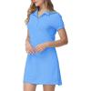 JINSHI Women T Shirt Dress Hiking/Tennis/Golf/Leisure Comfortable and Soft Athletic Dress for Women(Sky Blue)