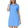JINSHI Women T Shirt Dress Hiking/Tennis/Golf/Leisure Comfortable and Soft Athletic Dress for Women(Sky Blue)